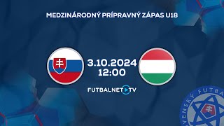 Medzištátny prípravný zápas U18 Slovensko  Maďarsko [upl. by Martyn]