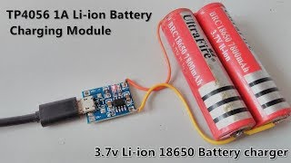 37v Liion 18650 Battery Charger Module  TP4056  Micro USB Interface  POWER GEN [upl. by Htiek]