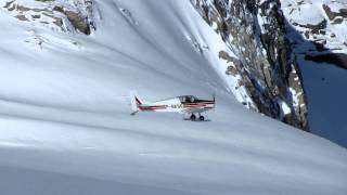 Tignes Altiport Takeoff Low Feb 2012 [upl. by Jena]