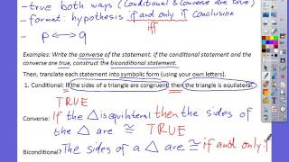 Biconditional Statements and Venn Diagrams Part 1 [upl. by Einnig394]