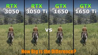 RTX 3050 vs RTX 3050 Ti vs GTX 1650 vs GTX 1650 Ti  Gaming Test  How Big is the Difference [upl. by Chenay]