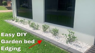 How to make a garden bed edging  Easy DIY [upl. by Orgell]