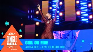 Alicia Keys  Girl on Fire Live at Capitals Jingle Bell Ball 2023 Night Two  Capital [upl. by Annael]