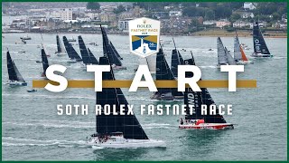 Rolex Fastnet Race  Start of the 50th Edition [upl. by Ainer667]