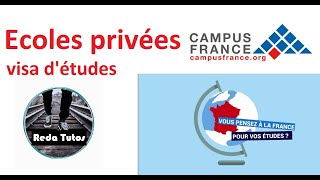 Ecoles privées amp visa détudes France  المدارس الخاصة في فرنسا [upl. by Admana]