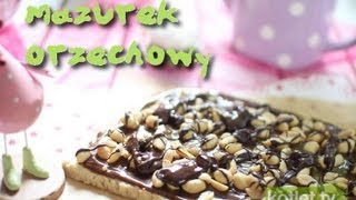 Mazurek kajmakowoorzechowy jak snickers  KotletTV [upl. by Elatsyrc]