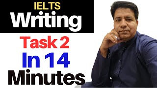 IELTS Writing TASK 2 In 14 MINUTES By Asad Yaqub [upl. by Patti]