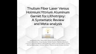 SPOTLIGHT video  Thulium vs Holmium laster systematic review [upl. by Naffets]