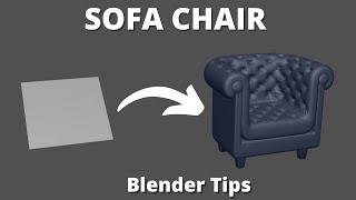 sofa chair modeling in blender 3x  blender cloth filter [upl. by Garda]