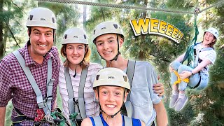 Zipline Tour of the Redwood Forest Ballinger Family Camp 2023 day 5 [upl. by Attelliw]