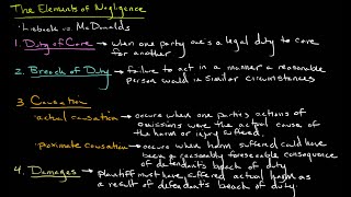 The Elements of Negligence [upl. by Aryhs360]