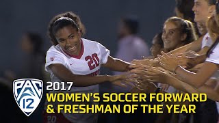 Stanfords Catarina Macario named Pac12 Womens Soccer Forward and Freshman of the Year [upl. by Henke888]