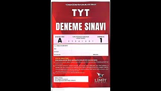 LİMİT YAYINLARI 1 NOLU TYT DENEME SINAVI SORU ÇÖZÜMLERİ 25092023 [upl. by Shaffer]