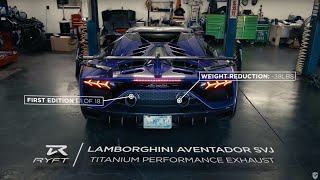 Flame Spitting RYFT AVENTADOR SVJ ROADSTER  RYFT Titanium Exhaust Installation Eurofed Charlotte [upl. by Wendalyn]