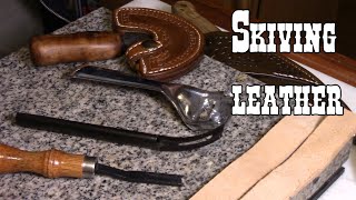 How to skive a basic leather work technique [upl. by Okiek]