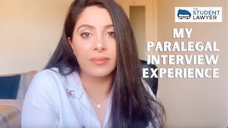 MY PARALEGAL INTERVIEW EXPERIENCE  WHAT TO EXPECT  THE STUDENT LAWYER [upl. by Htinnek486]