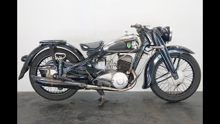 DKW NZ500 1941 500cc 2 cyl ts  start up  4K [upl. by Iramohs]