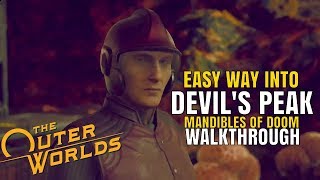 EASY WAY into DEVILS PEAK STATION w bonus SECRET WEAPON LOCATION  THE OUTER WORLDS [upl. by Oijimer]