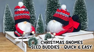 Quick amp Easy Christmas Gnome Sled BuddiesCraft Fair Ideas 2023 [upl. by Tann]