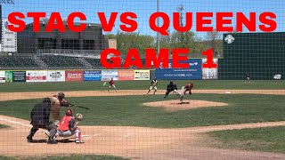 STAC BASEBALL VS QUEENS COLLEGE GAME 1 OF DOUBLE HEADER [upl. by Drawoh]