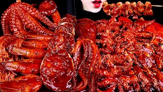 ASMR SPICY SEAFOOD OYSTER SPICY ENOKI MUSHROOM OCTOPUS SQUID CRAB SHRIMP 해물찜 팽이버섯 먹방 MUKBANG [upl. by Sileray]