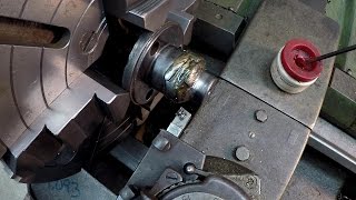 Turning Weld Build Up With High Speed Steel [upl. by Dacy]