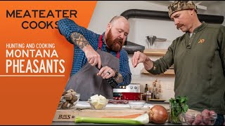 Hunting and Cooking Montana Pheasants with Ryan Callaghan and Chef Kevin Gillespie [upl. by Zebadiah456]