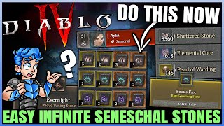 Diablo 4  Fast MAX Seneschal amp OP Gear Early  Guiding Tuning Stone Arcane Tremor Vault Farm Guide [upl. by Erasaec217]