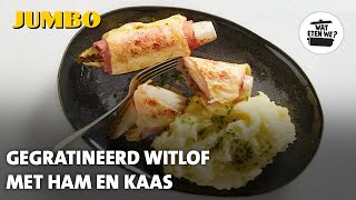 Wat eten we Gegratineerde witlof met ham en kaas [upl. by Thorr582]