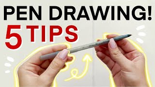 5 Tips for Ballpoint Pen Drawing Filling a Sketchbook Spread with Faces [upl. by Esilegna679]