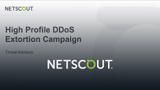 Threat Advisory High Profile DDoS Extortion Campaign [upl. by Selij]