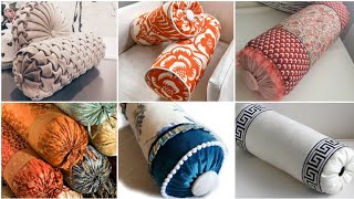 Stylish Round Bolster Pillow Cover Designs  Bolster Cushion Different Case [upl. by Landel]