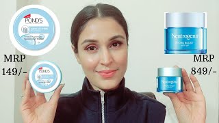 PONDS SUPERLIGHT GEL VS NEUTROGENA HYDRO BOOST GEL  Review amp Comparison  Chetali Chadha [upl. by Yeleek180]