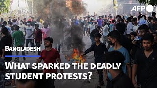 What sparked Bangladeshs deadly protests  AFP [upl. by Trautman]