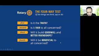 The Four Way Test by PP Carlo Aseniero  28th Induction Ceremony 2021 [upl. by Alesi]