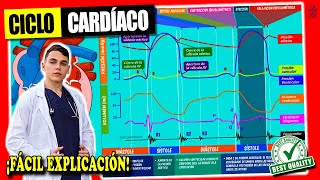 CICLO CARDÍACO fisiología ¡FÁCIL EXPLICACIÓN [upl. by Eitsyrc737]