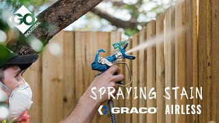 Everything Youll Need To Know About Spraying Stain Onto A Fence  Graco Airless Sprayer [upl. by Zarger]