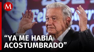 AMLO ironiza sobre aviso del INE al inicio de sus conferencia matutinasquot Se acabóquot [upl. by Haissi438]