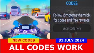 NEW UPDATE CODES NEW UPDATE Motorcycle Mayhem ROBLOX  JULY 31 2024 [upl. by Lac]