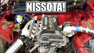 🐒 NISSAN SPEC R SR20 ENGINE FITMENT  PROJECT GT86 SR20 Ep2 [upl. by Tatiania]