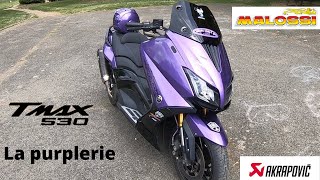 Magnifique tmax 530 2015 full malossi la purplerie [upl. by Karola99]