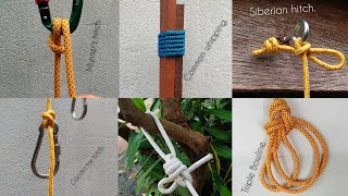 11 IDEAS OF TYING ROPE KNOTS IN LIFE NEED TO KNOW knots [upl. by Viddah]