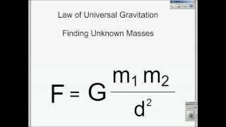 Universal Gravitation Calculating Masses [upl. by Lraep]