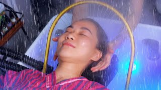 ASMR  The Most Relaxing Hair Spa on a rainy day  Scalp Treatment [upl. by Boylan]