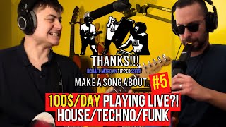 100day tips playing live music Insane Live Loopers tries the impossible TECHNO HOUSE FUNK [upl. by Brogle339]