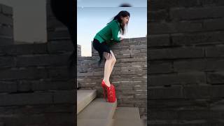 Very High Heel 😮👡 trending youtubeshorts [upl. by Monagan]