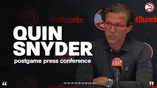 Hawks vs Nuggets Postgame Press Conference Quin Snyder [upl. by Ahsikcin]