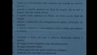 Banca SHDIAS Hortolândia Português  Prova Anterior de Nível Médio 2 [upl. by Naic]