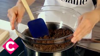 How to melt chocolate using a doubleboiler [upl. by Tteraj288]