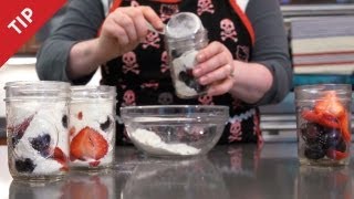 How to Bake Cakes in a Jar  CHOW Tip [upl. by Shirlene]